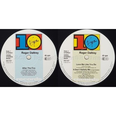 Roger Daltrey - After The Fire • 12" Vinyl Maxi • EX - Labyrinth Music