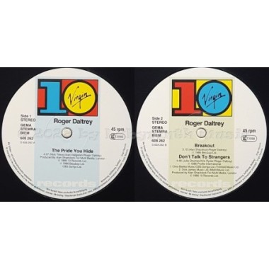 Roger Daltrey - The Pride You Hide • 12" Vinyl Maxi • EX - Labyrinth Music