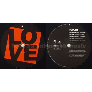 Roman - You Can't Always Get What You Want • 12" Vinyl Maxi • EX - Labyrinth Music