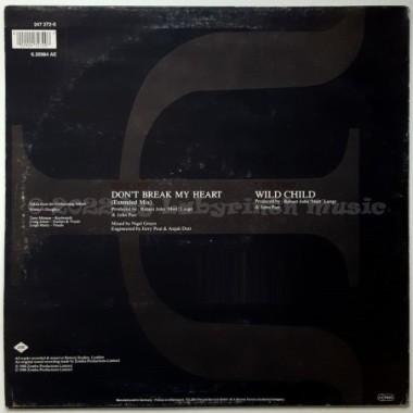 Romeo's Daughter - Don't Break My Heart • 12" Vinyl Maxi - Labyrinth Music