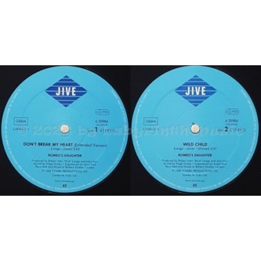 Romeo's Daughter - Don't Break My Heart • 12" Vinyl Maxi - Labyrinth Music