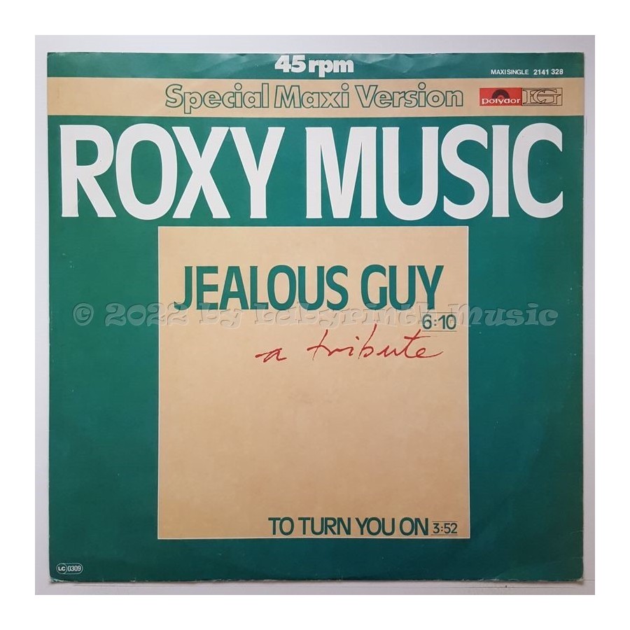 Roxy Music - Jealous Guy • 12" Vinyl Maxi • EX - Labyrinth Music