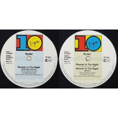 Ryder - Runner In The Night • 12" Vinyl Maxi • EX - Labyrinth Music