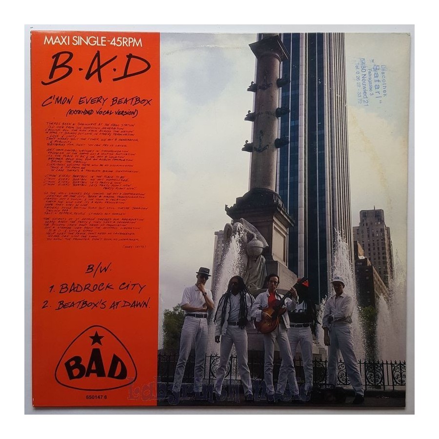 Big Audio Dynamite - C'mon Every Beatbox • 12" Vinyl Maxi • EX - Labyrinth Music