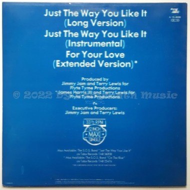 The S.O.S. Band - Just The Way You Like It • 12" Vinyl Maxi • EX - Labyrinth Music