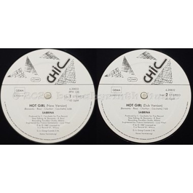 Sabrina - Hot Girl • New Version • 12" Vinyl Maxi - Labyrinth Music