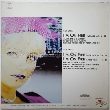 Salico - I'm On Fire • 12" Vinyl Maxi • EX - Labyrinth Music