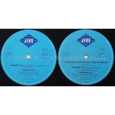 Samantha Fox - I Promise You • 12" Vinyl Maxi • EX - Labyrinth Music