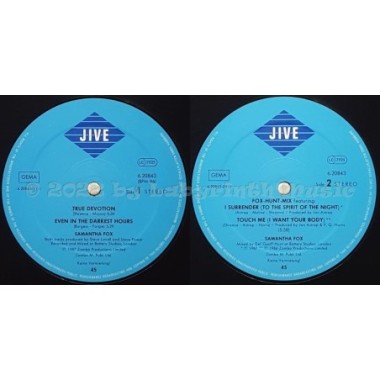Samantha Fox - True Devotion • 12" Vinyl Maxi • MINT - Labyrinth Music