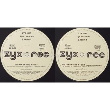 Sarina - Vision In The Night • 12" Vinyl Maxi • EX - Labyrinth Music