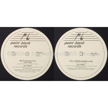 Say When! - Boys • 12" Vinyl Maxi - Labyrinth Music