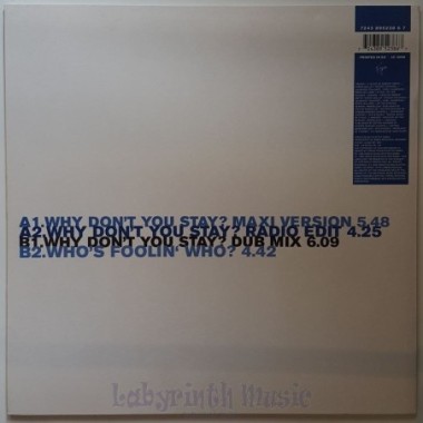 101 Feat. Marvelous D. & Sandra Olajide - Why Don't You Stay • 12" Vinyl Maxi • MINT - Labyrinth Music
