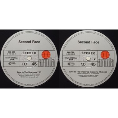Second Face - Love In The Shadows • 12" Vinyl Maxi • EX - Labyrinth Music