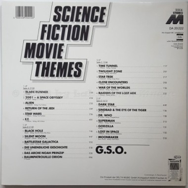 G.S.O. - Science Fiction Movie Themes • 12" Vinyl LP • MINT - Labyrinth Music