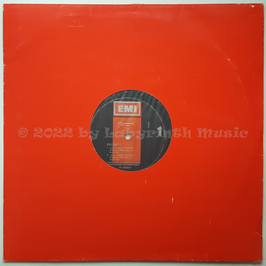 Security - I Will Always Love You • 12" Vinyl Maxi - Labyrinth Music