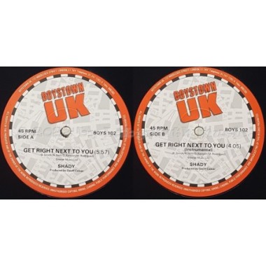 Shady - Get Right Next To You • 12" Vinyl Maxi - Labyrinth Music