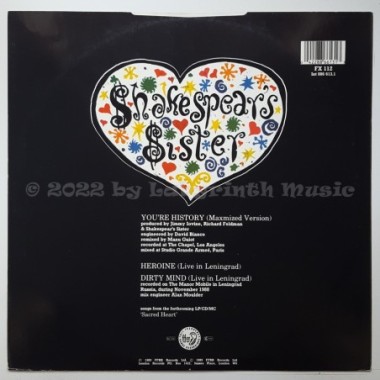 Shakespear's Sister - You're History • 12" Vinyl Maxi • EX - Labyrinth Music