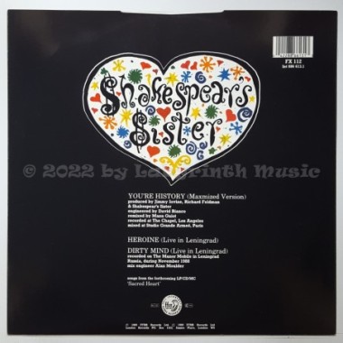 Shakespear's Sister - You're History • 12" Vinyl Maxi - Labyrinth Music