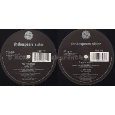 Shakespear's Sister - You're History • Voodoo Remix • 12" Vinyl Maxi • EX - Labyrinth Music