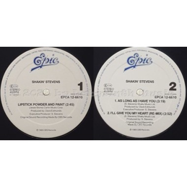 Shakin' Stevens - Lipstick Powder And Paint • 12" Vinyl Maxi • MINT - Labyrinth Music