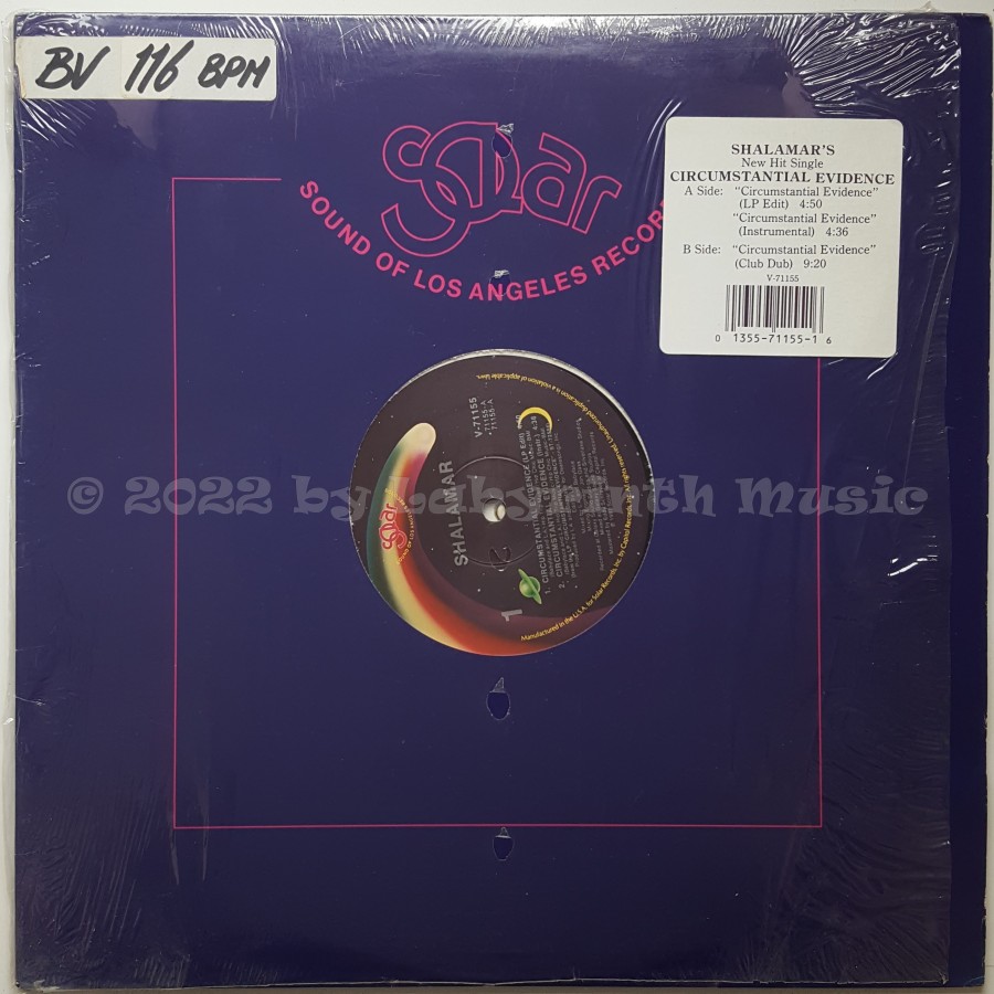 Shalamar - Circumstantial Evidence • 12" Vinyl Maxi • EX - Labyrinth Music