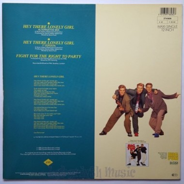 Big Fun - Hey There Lonely Girl • 12" Vinyl Maxi • EX - Labyrinth Music