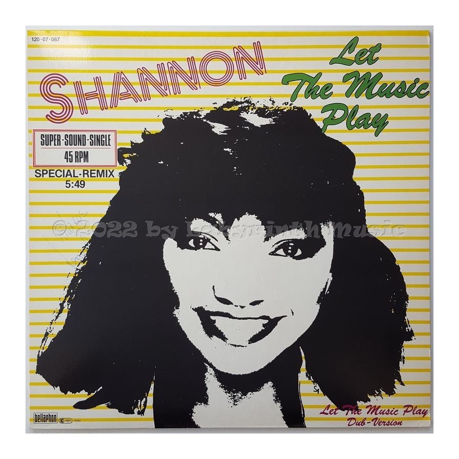 Shannon - Let The Music Play • 12" Vinyl Maxi • MINT - Labyrinth Music