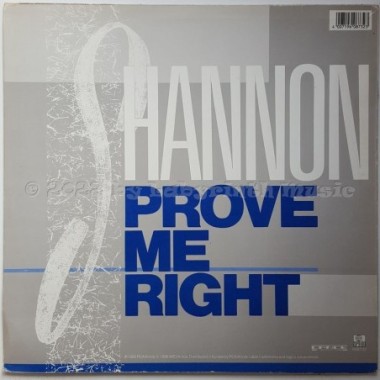 Shannon - Prove Me Right • 12" Vinyl Maxi - Labyrinth Music
