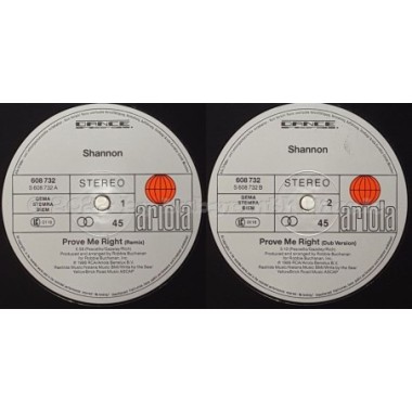 Shannon - Prove Me Right • 12" Vinyl Maxi - Labyrinth Music