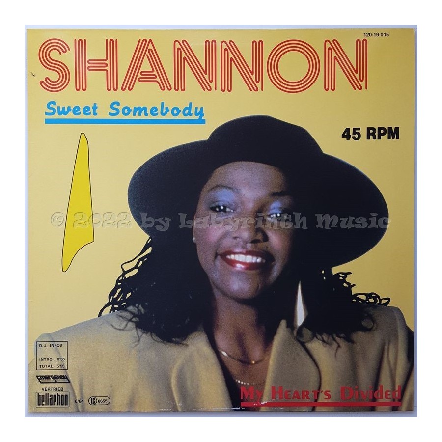 Shannon - Sweet Somebody • 12" Vinyl Maxi • NM - Labyrinth Music