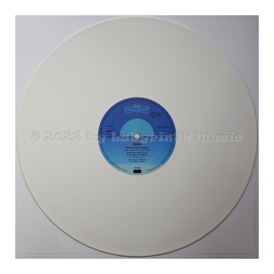 Shass - Money Talks • 12" Vinyl Maxi • MINT - Labyrinth Music