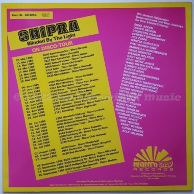 Shipra - Blinded By The Light • 12" Vinyl Maxi • EX - Labyrinth Music