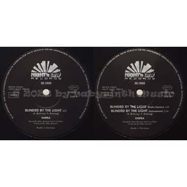 Shipra - Blinded By The Light • 12" Vinyl Maxi • EX - Labyrinth Music