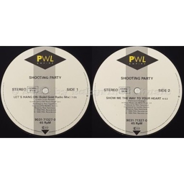 Shooting Party - Let's Hang On • 12" Vinyl Maxi • MINT - Labyrinth Music