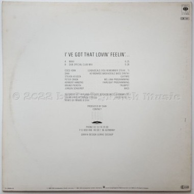 Shy Cry - I've Got That Lovin' Feeling • 12" Vinyl Maxi • EX - Labyrinth Music