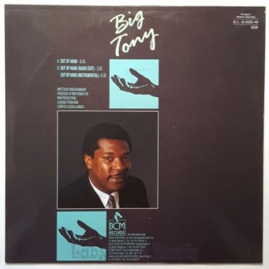Big Tony - Out Of Hand • 12" Vinyl Maxi • NM - Labyrinth Music