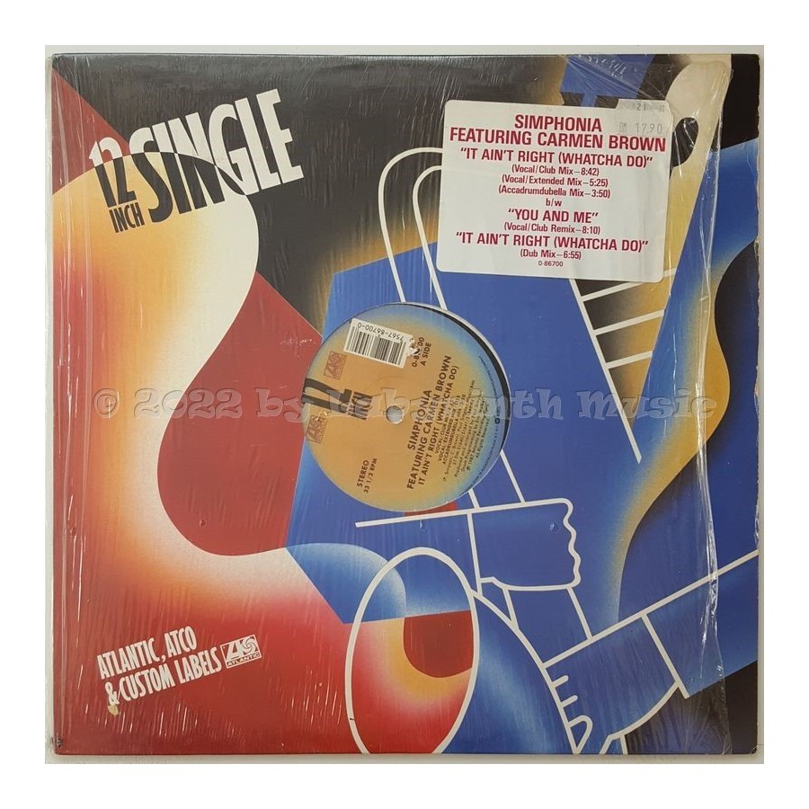 Simphonia Feat. Carmen Brown - It Ain't Right (Whatcha Do) • 12" Vinyl Maxi - Labyrinth Music