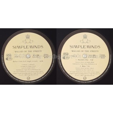 Simple Minds - Ballad Of The Streets • 12" Vinyl Maxi - Labyrinth Music