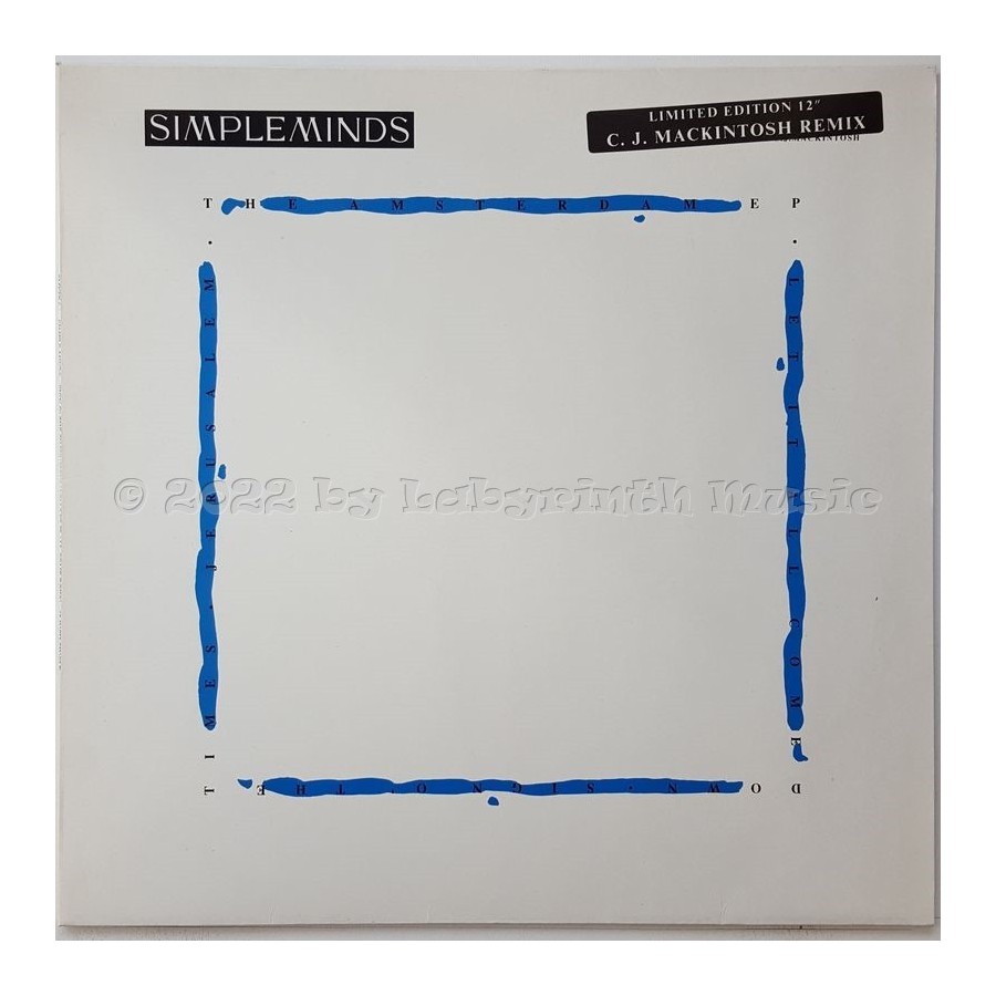 Simple Minds - The Amsterdam EP • 12" Vinyl Maxi • MINT - Labyrinth Music