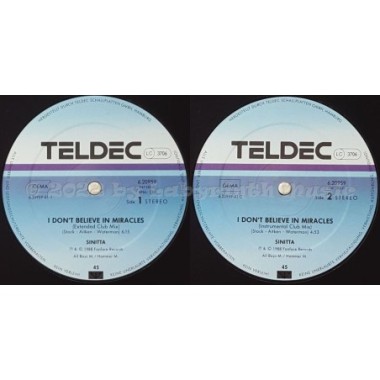 Sinitta - I Don't Believe In Miracles • 12" Vinyl Maxi • EX - Labyrinth Music