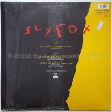 Sly Fox - Let's Go All The Way • 12" Vinyl Maxi - Labyrinth Music