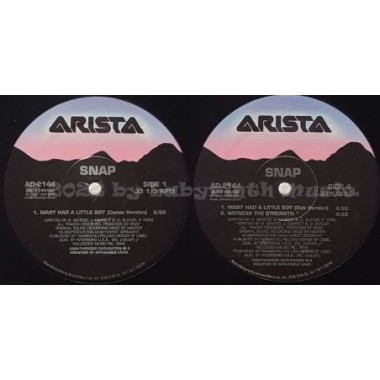 Snap! - Mary Had A Little Boy • 12" Vinyl Maxi - Labyrinth Music