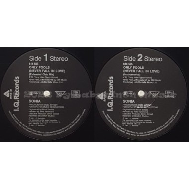 Sonia - Only Fools (Never Fall In Love) • 12" Vinyl Maxi - Labyrinth Music