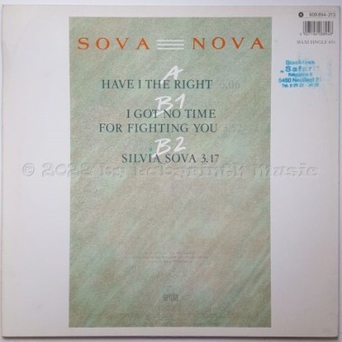 Sova Nova - Have I The Right • 12" Vinyl Maxi - Labyrinth Music
