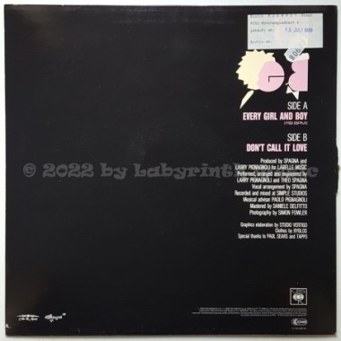 Spagna - Every Girl And Boy • 12" Vinyl Maxi - Labyrinth Music