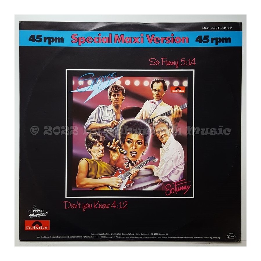Spargo - So Funny • 12" Vinyl Maxi • NM - Labyrinth Music