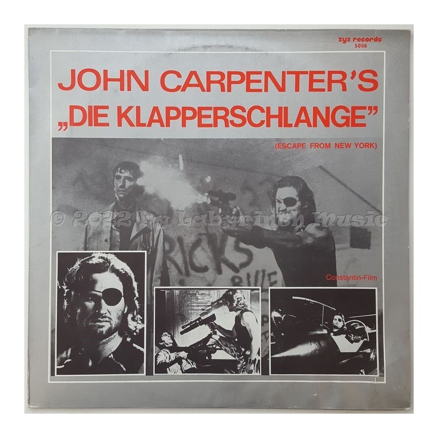The Splash Band - John Carpenter's Die Klapperschlange • 12" Vinyl Maxi - Labyrinth Music
