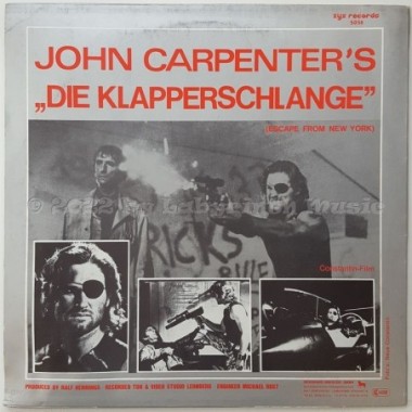 The Splash Band - John Carpenter's Die Klapperschlange • 12" Vinyl Maxi - Labyrinth Music