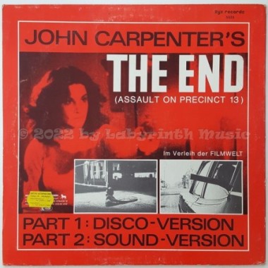 The Splash Band - John Carpenter's The End • 12" Vinyl Maxi • EX - Labyrinth Music