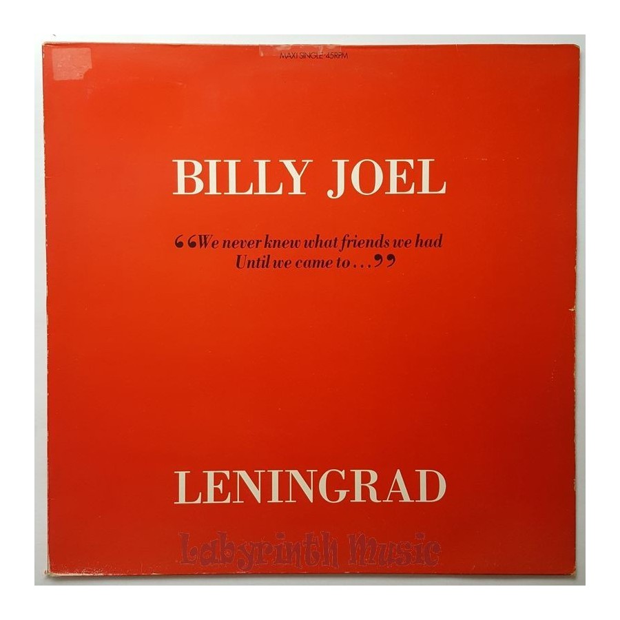 Billy Joel - Leningrad • 12" Vinyl Maxi - Labyrinth Music